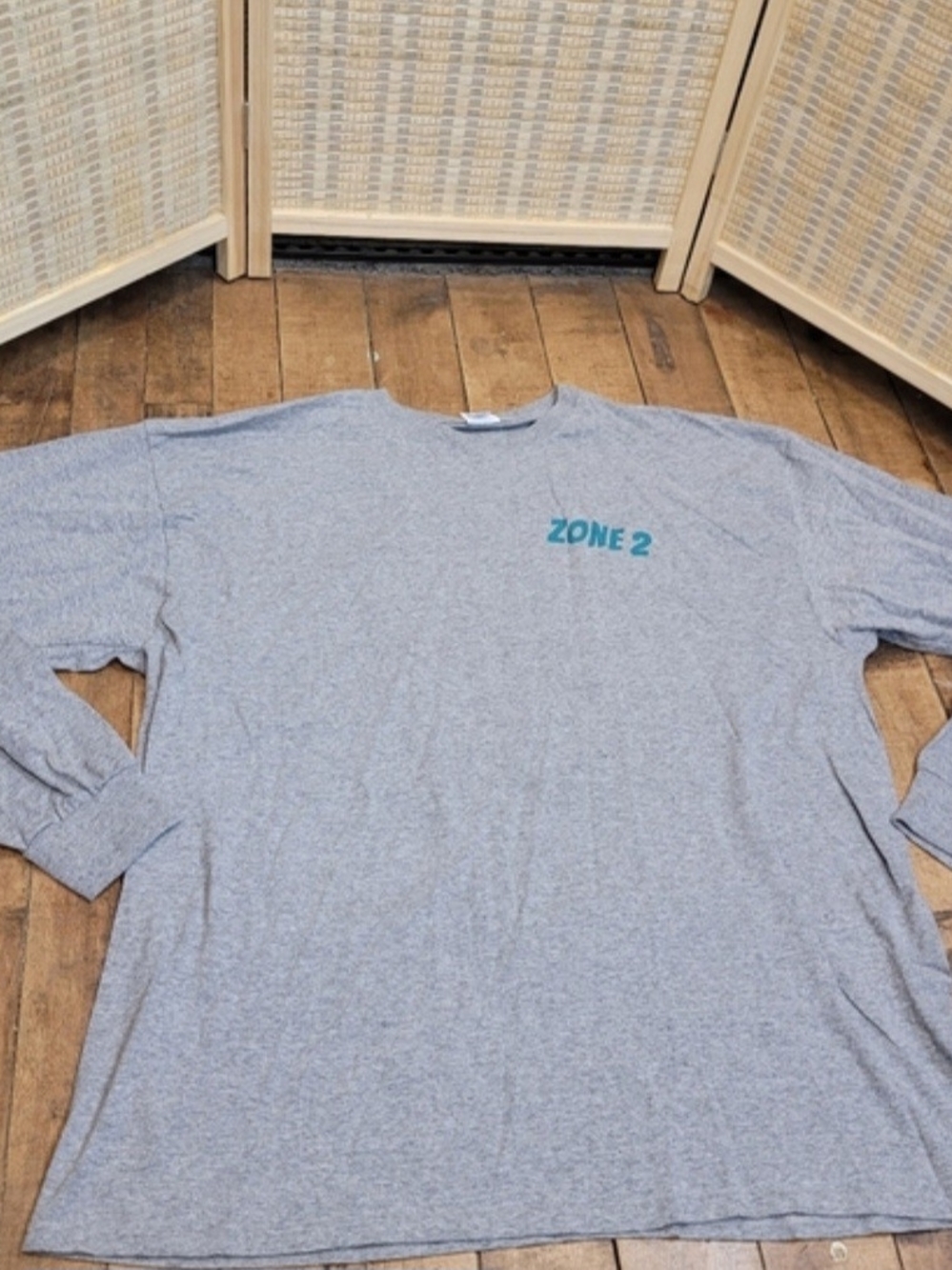 Vintage Jerzees Zone 2 Light Gray Long Sleeve Tee 2xl